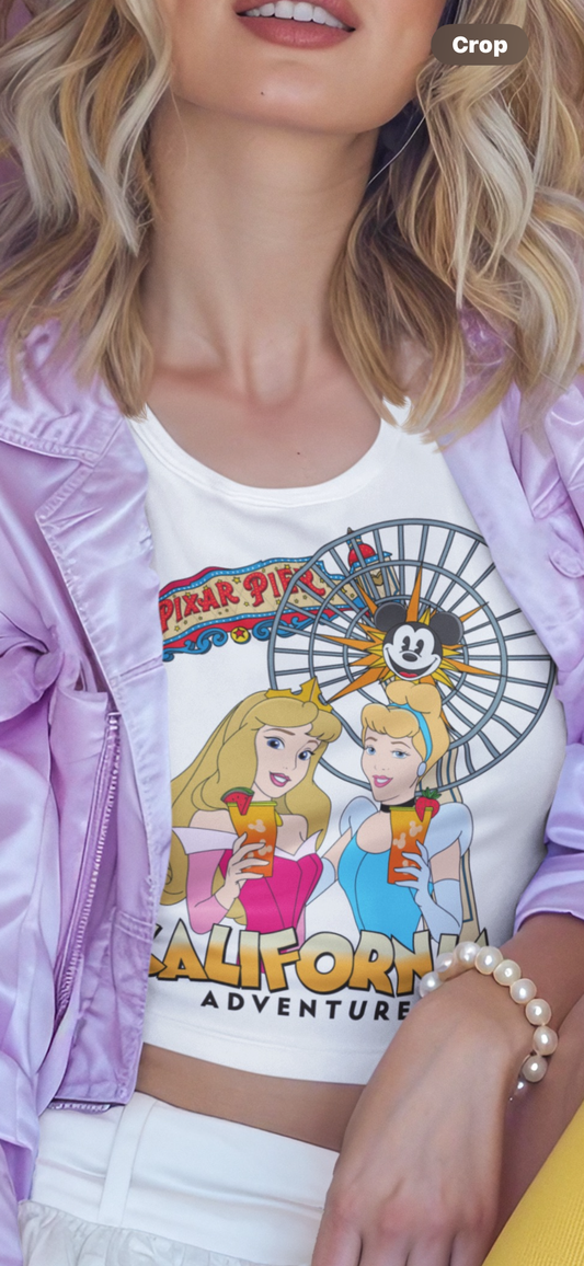 Aurora & Cindy  YELLOW CUP ✨Baby Tee✨