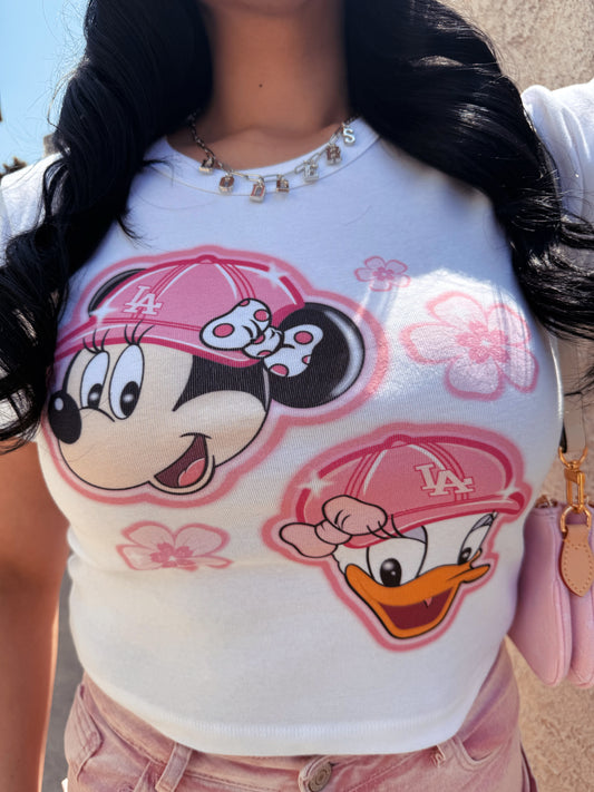 LA Besties Baby Tee Crop
